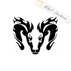 2x Female Ram Vinyl Decal Sticker Different colors & size for Cars/Bikes/Windows