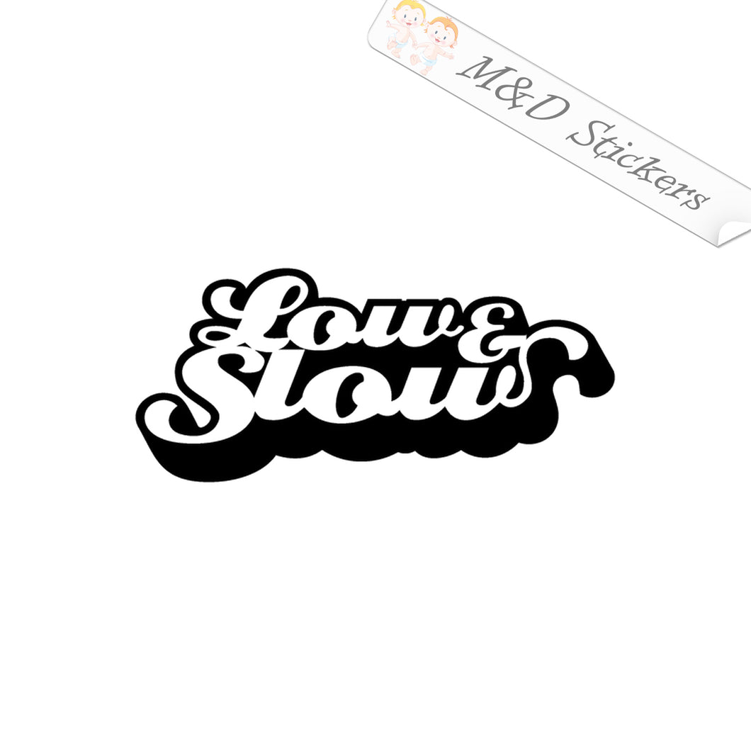 2x Low & Slow Vinyl Decal Sticker Different colors & size for Cars/Bikes/Windows
