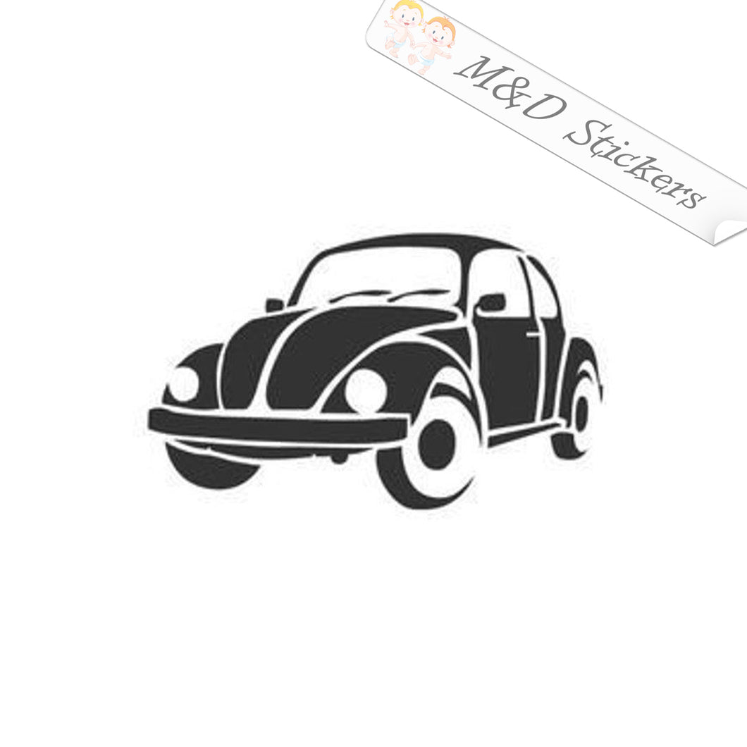 2x Volkswagen Beetle Vinyl Decal Sticker Different colors & size for Cars/Bikes/Windows