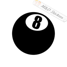 2x Eight-ball Vinyl Decal Sticker Different colors & size for Cars/Bikes/Windows