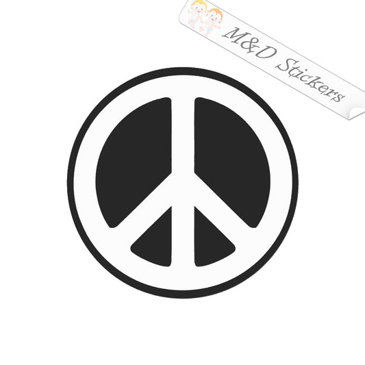2x Peace Sign Vinyl Decal Sticker Different colors & size for Cars/Bikes/Windows