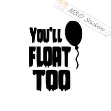 Pennywise You'll float too (4.5" - 30") Vinyl Decal in Different colors & size for Cars/Bikes/Windows
