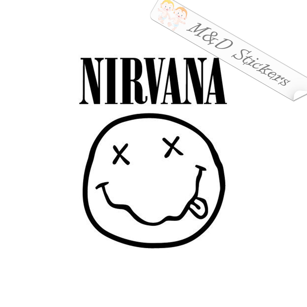2x Nirvana Band Logo Vinyl Decal Sticker Different colors & size for Cars/Bikes/Windows