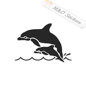 Dolphins (4.5" - 30") Vinyl Decal in Different colors & size for Cars/Bikes/Windows