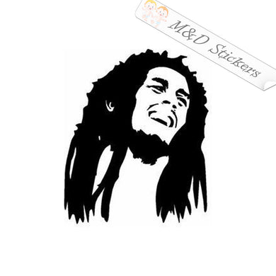 2x Bob Marley Vinyl Decal Sticker Different colors & size for Cars/Bikes/Windows
