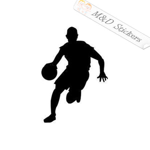 2x Basketball player silhouette Vinyl Decal Sticker Different colors & size for Cars/Bikes/Windows