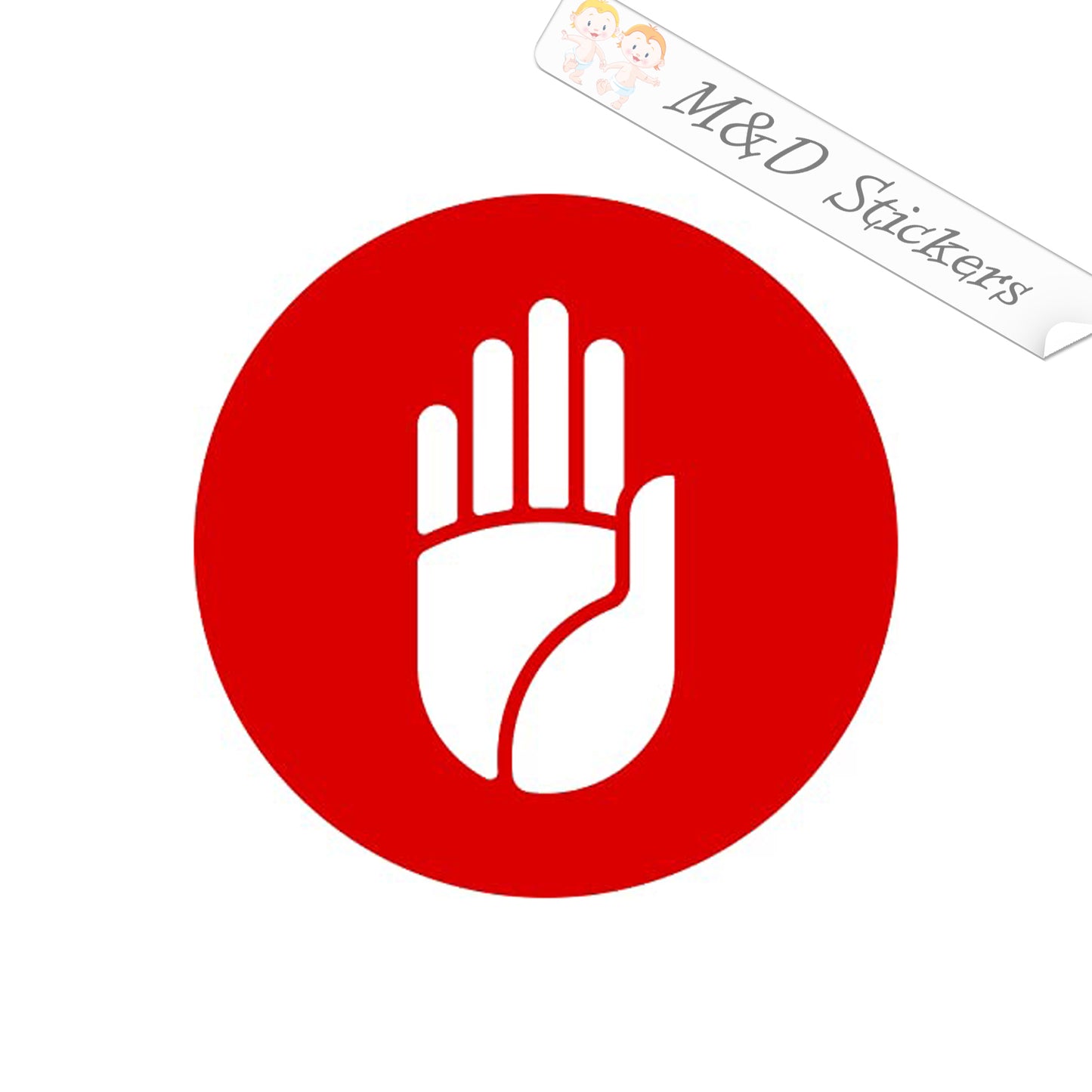 2x Stop sign Vinyl Decal Sticker Different colors & size for Cars/Bikes/Windows