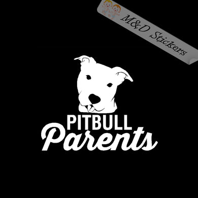 2x Pittbull parents Dog Vinyl Decal Sticker Different colors & size for Car/Bike