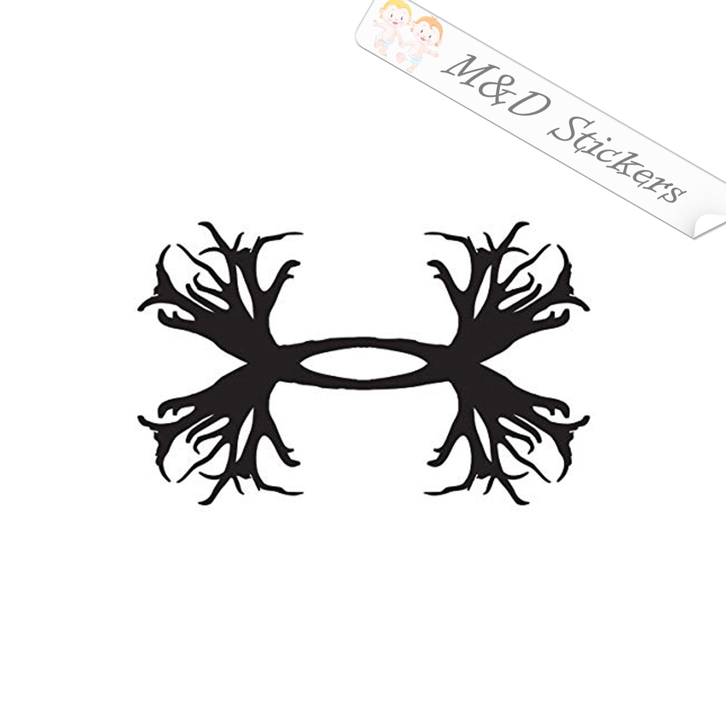 2x Under Armour Roots Logo Vinyl Decal Sticker Different colors & size for Cars/Bikes/Windows