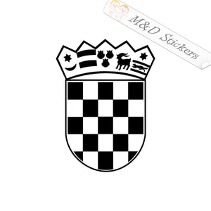 Croatian Coat of Arms (4.5" - 30") Vinyl Decal in Different colors & size for Cars/Bikes/Windows