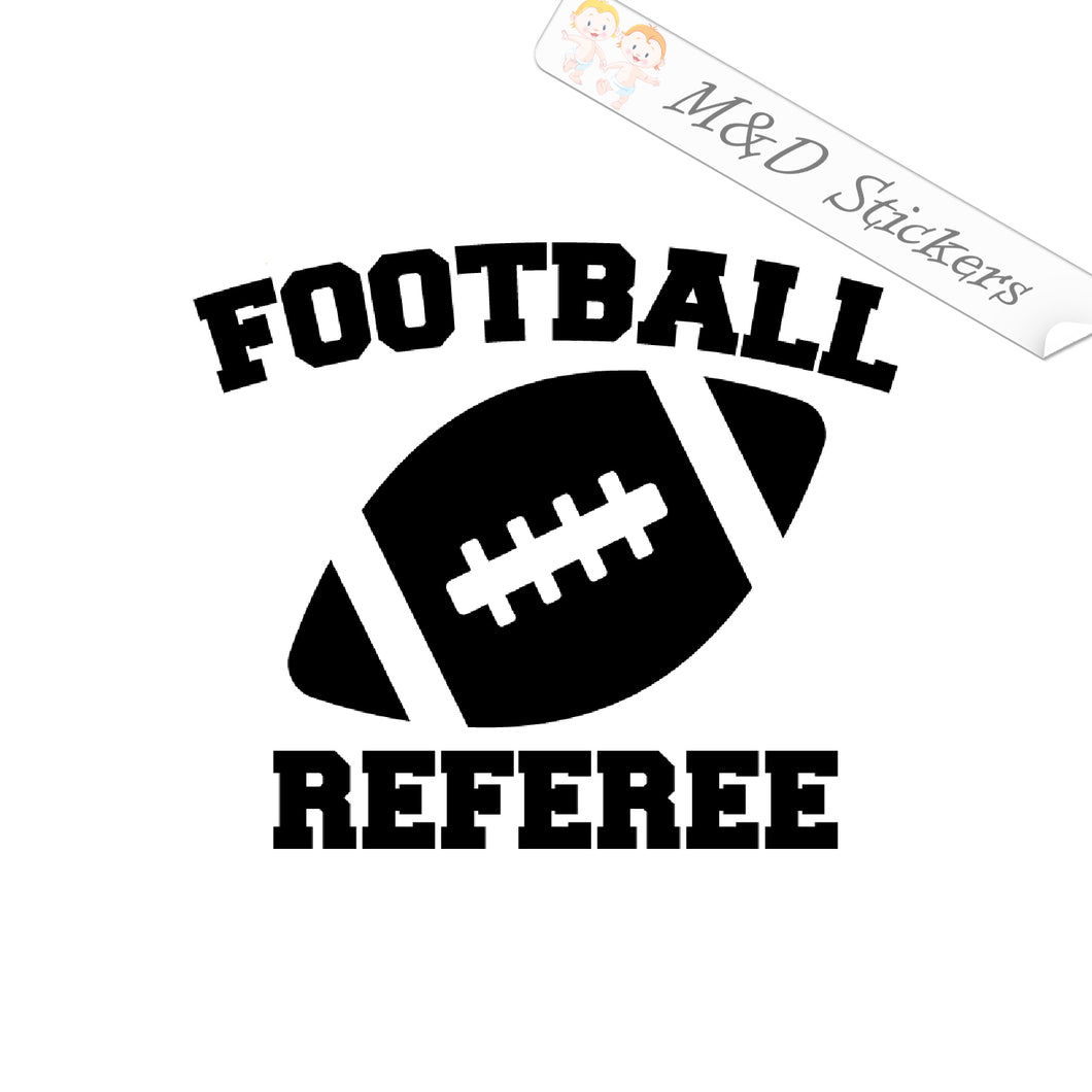 2x Football Referee Vinyl Decal Sticker Different colors & size for Cars/Bikes/Windows