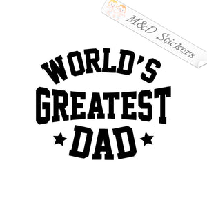 World's Greatest Dad (4.5" - 30") Vinyl Decal in Different colors & size for Cars/Bikes/Windows