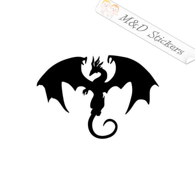 2x Dragon Vinyl Decal Sticker Different colors & size for Cars/Bikes/Windows