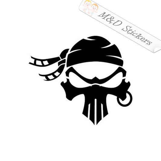 2x Pirate Skull Vinyl Decal Sticker Different colors & size for Cars/Bikes/Windows