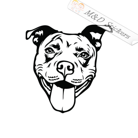 2x Pittbull Head Dog Vinyl Decal Sticker Different colors & size for Cars/Bikes/Windows