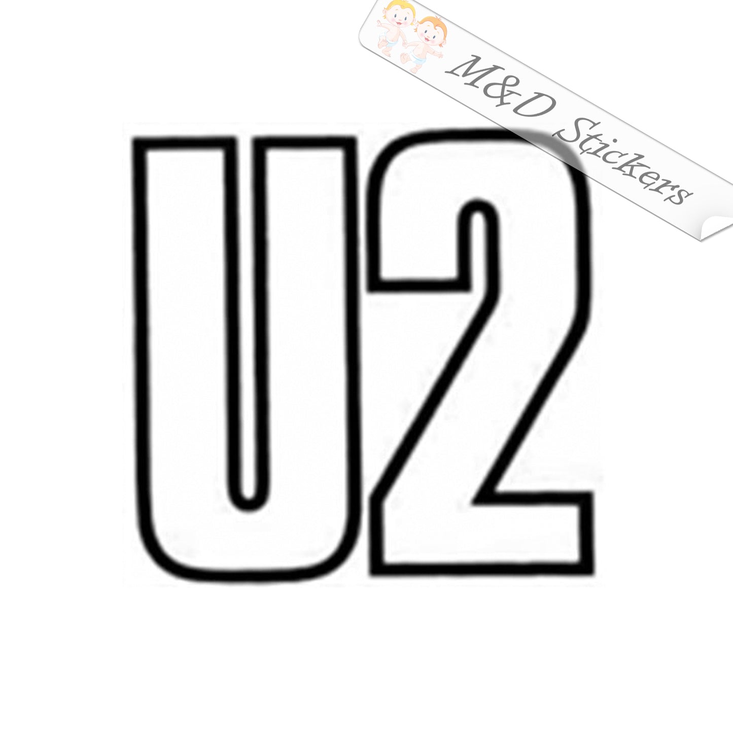 U2 Music band Logo (4.5" - 30") Vinyl Decal in Different colors & size for Cars/Bikes/Windows