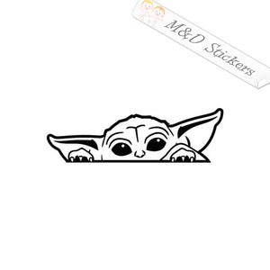 Peaking Yoda (4.5" - 30") Vinyl Decal in Different colors & size for Cars/Bikes/Windows