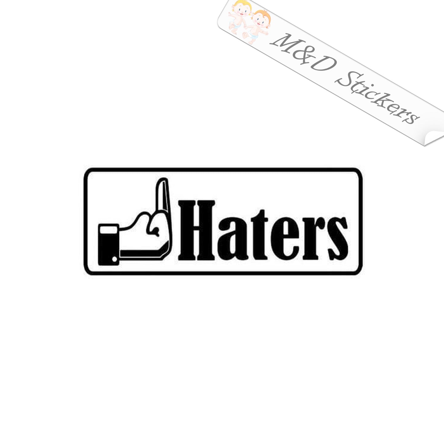 2x F*ck Haters Vinyl Decal Sticker Different colors & size for Cars/Bikes/Windows