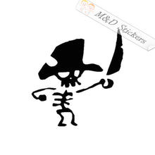 2x Pirate skeleton Vinyl Decal Sticker Different colors & size for Cars/Bikes/Windows
