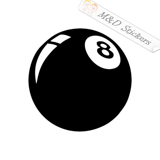 2x Eight-ball Vinyl Decal Sticker Different colors & size for Cars/Bikes/Windows