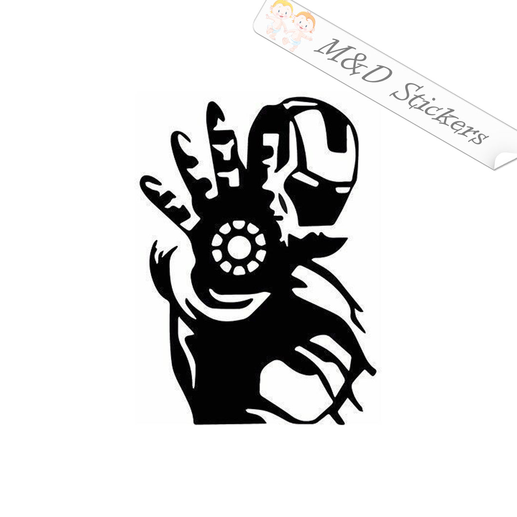 2x Ironman Vinyl Decal Sticker Different colors & size for Cars/Bikes/Windows