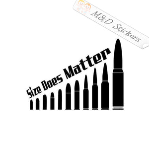 Size Does Matter Bullets (4.5" - 30") Vinyl Decal in Different colors & size for Cars/Bikes/Windows