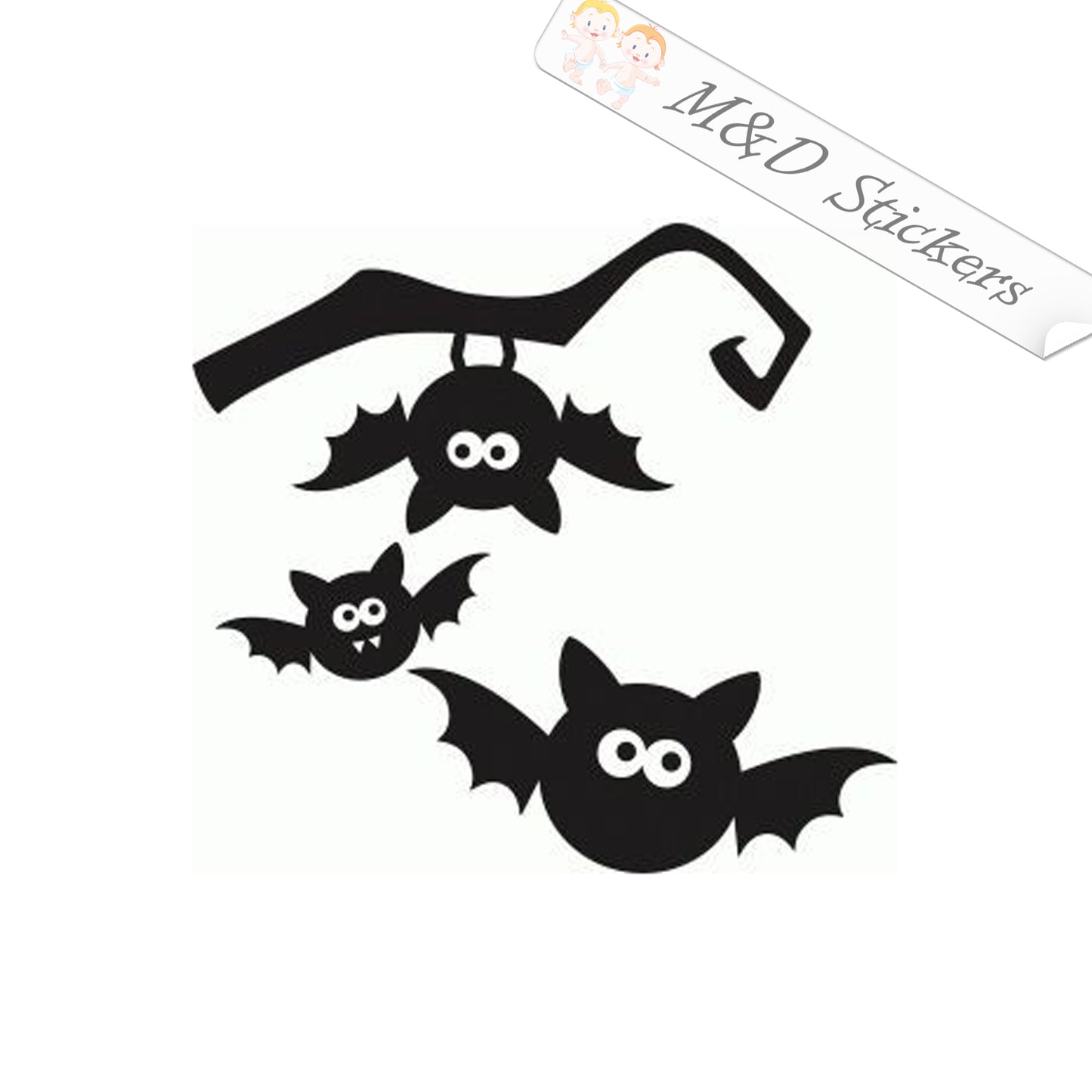 2x Bats Vinyl Decal Sticker Different colors & size for Cars/Bikes/Windows