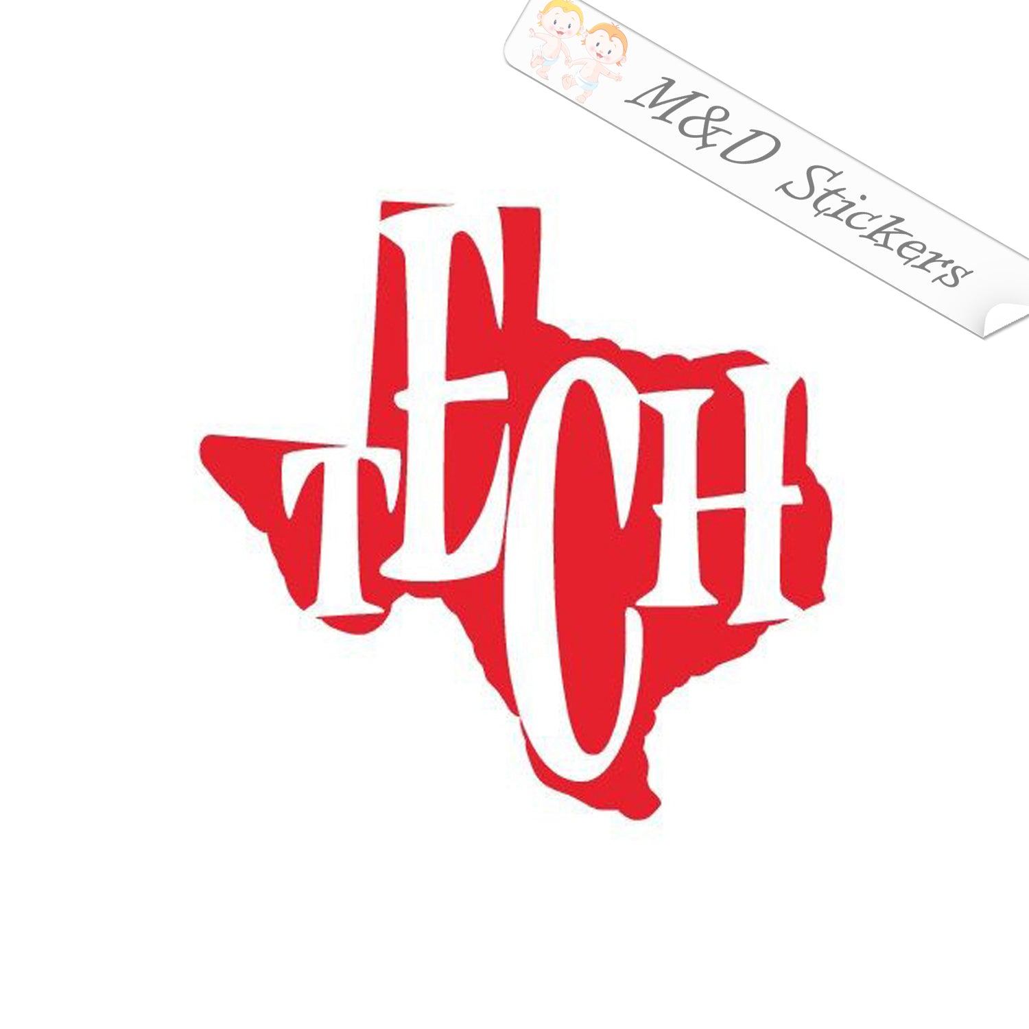 2x Texas Tech TT Logo Vinyl Decal Sticker Different colors & size for ...