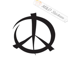2x Peace Sign Vinyl Decal Sticker Different colors & size for Cars/Bikes/Windows