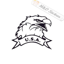 2x USA Eagle Vinyl Decal Sticker Different colors & size for Cars/Bikes/Windows