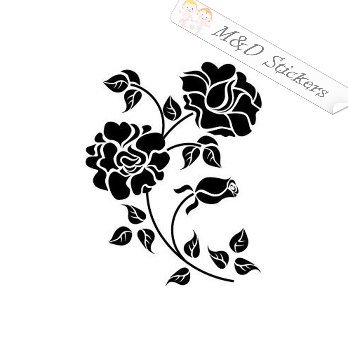 Flowers (4.5" - 30") Vinyl Decal in Different colors & size for Cars/Bikes/Windows