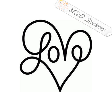 2x Love Forever Vinyl Decal Sticker Different colors & size for Cars/Bikes/Windows