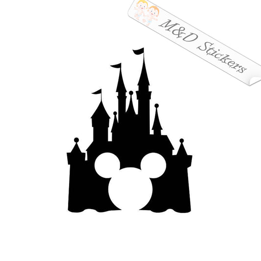 2x Disney Castle Mickey Mouse Vinyl Decal Sticker Different colors & size for Cars/Bikes/Windows