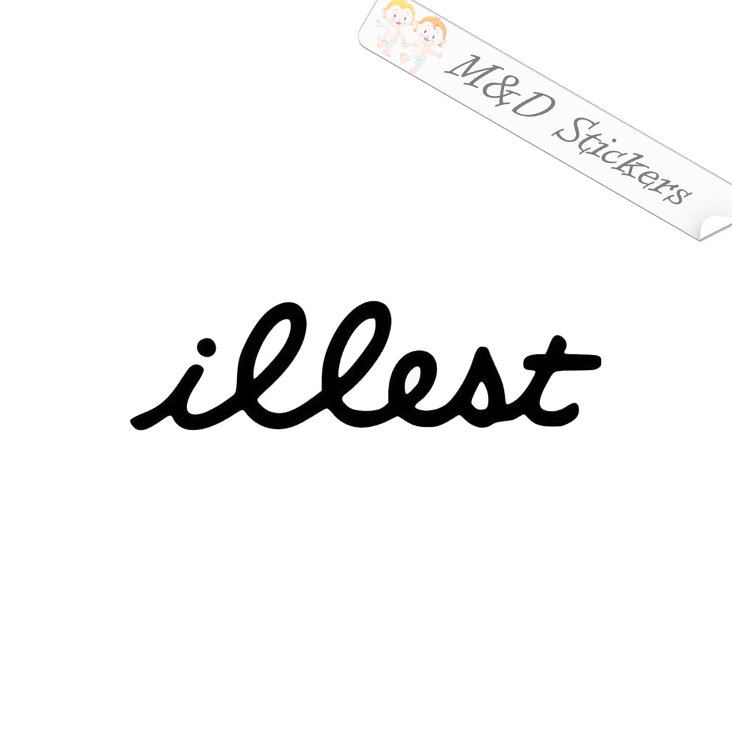 2x Illest Logo Vinyl Decal Sticker Different colors & size for Cars/Bikes/Windows