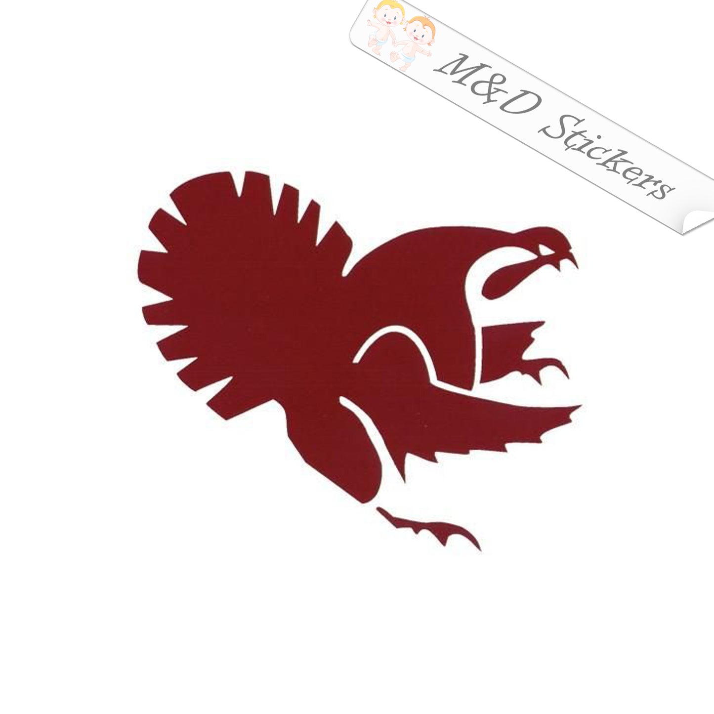 2x Virginia Tech Hokies Vinyl Decal Sticker Different colors & size for Cars/Bikes/Windows