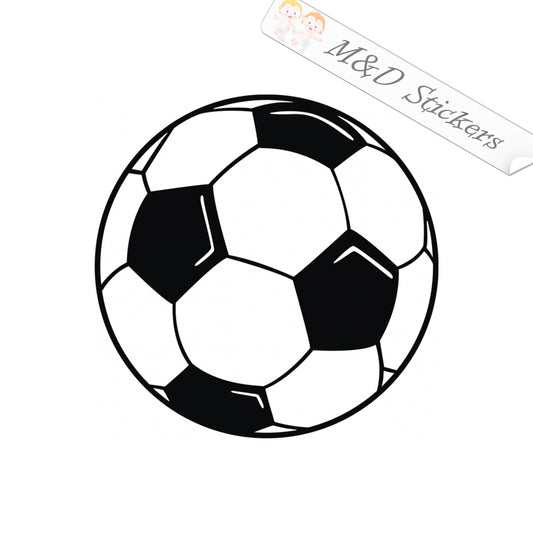 2x Soccer ball Vinyl Decal Sticker Different colors & size for Cars/Bikes/Windows
