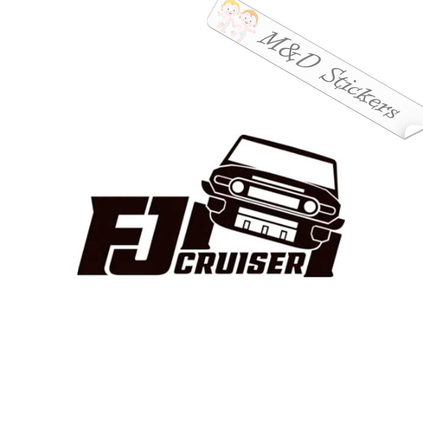 2x Toyota FJ Cruiser Vinyl Decal Sticker Different colors & size for Cars/Bikes/Windows