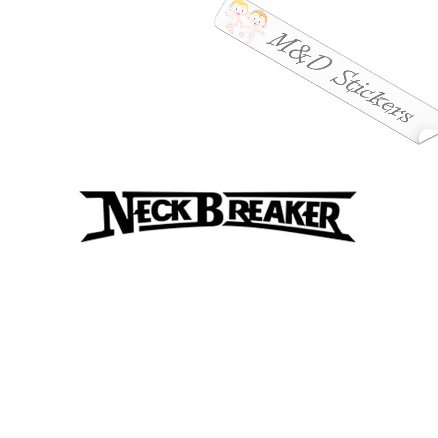 2x Neck breaker Vinyl Decal Sticker Different colors & size for Cars/Bikes/Windows