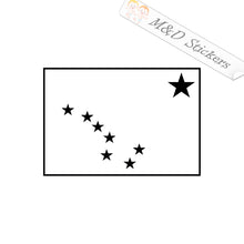 2x Alaska State Flag Vinyl Decal Sticker Different colors & size for Cars/Bikes/Windows