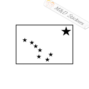 2x Alaska State Flag Vinyl Decal Sticker Different colors & size for Cars/Bikes/Windows