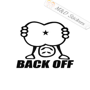 2x Back off. Don't follow too close Vinyl Decal Sticker Different colors & size for Cars/Bikes/Windows
