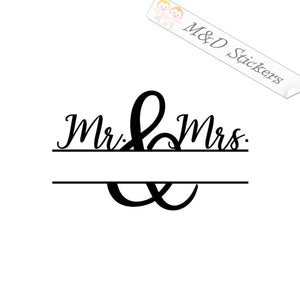 Custom Mr. & Ms. Decals (4.5" - 30") Sticker Different colors & size for Cars/Bikes/Windows