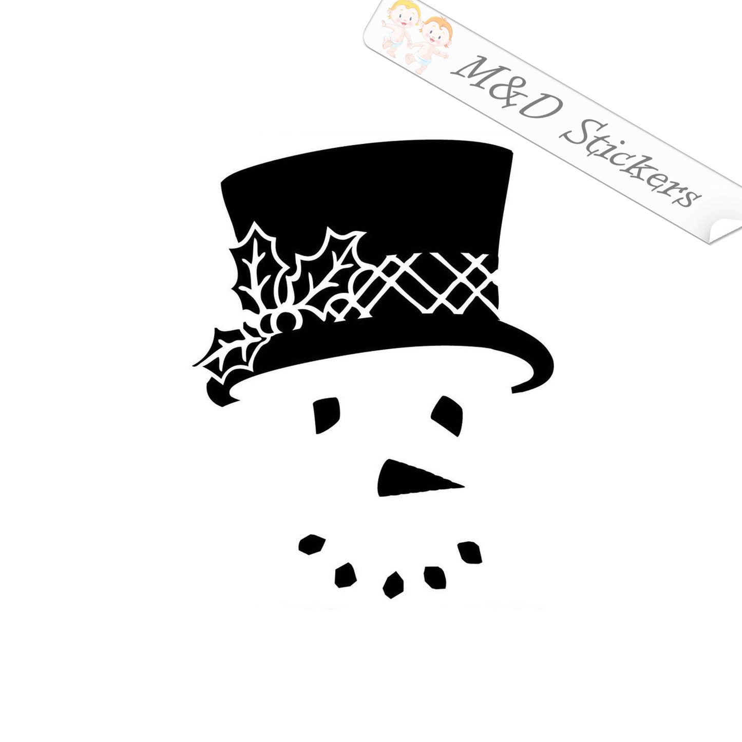 2x Snowman Vinyl Decal Sticker Different colors & size for Cars/Bikes/Windows