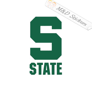 2x Michigan State University Spartans Vinyl Decal Sticker Different colors & size for Cars/Bikes/Windows