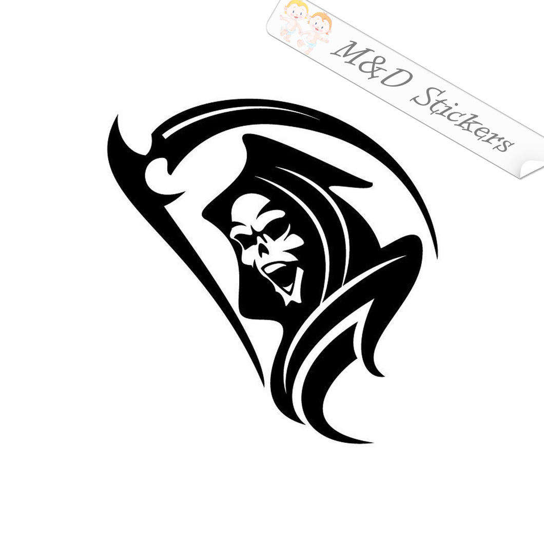 2x Death Reaper Vinyl Decal Sticker Different colors & size for Cars/Bikes/Windows