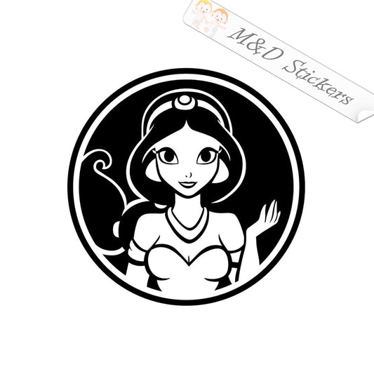2x Jasmine Princess Vinyl Decal Sticker Different colors & size for Cars/Bikes/Windows