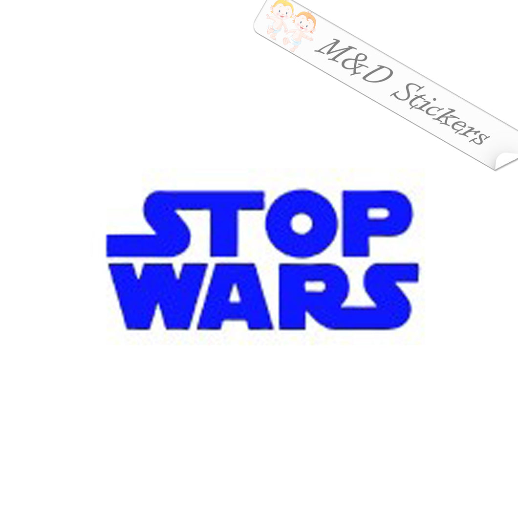 2x Stop Wars Logo Vinyl Decal Sticker Different colors & size for Cars/Bikes/Windows
