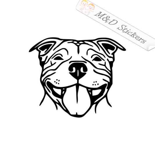 2x Pittbull Dog Vinyl Decal Sticker Different colors & size for Cars/Bikes/Windows