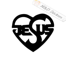 2x Jesus love Vinyl Decal Sticker Different colors & size for Cars/Bikes/Windows