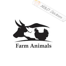 2x Farm animals Vinyl Decal Sticker Different colors & size for Cars/Bikes/Windows